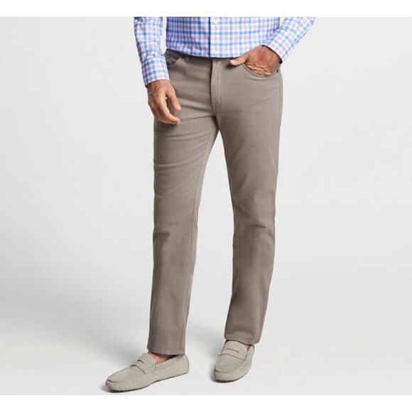 Peter Millar Ultimate Sateen Five-Pocket Pant * Gale Gray *‎ Size 33 * NWT - Picture 1 of 6